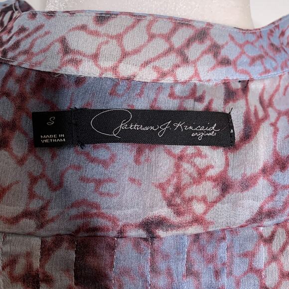 Patterson J. Kincaid Long Sleeve Sheer Top Purple Small - Picture 2 of 14